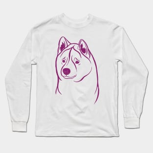 American Akita (Lilac and Plum) Long Sleeve T-Shirt